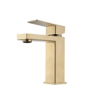 Wholesale golden faucet brass single handle gold bathroom faucets