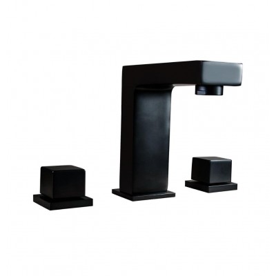 Fapully 3 hole bathtub faucet black deck mounted bathtub shower faucet